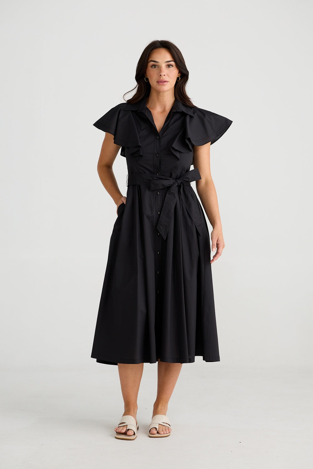 MARIGOLD MIDI DRESS BLACK