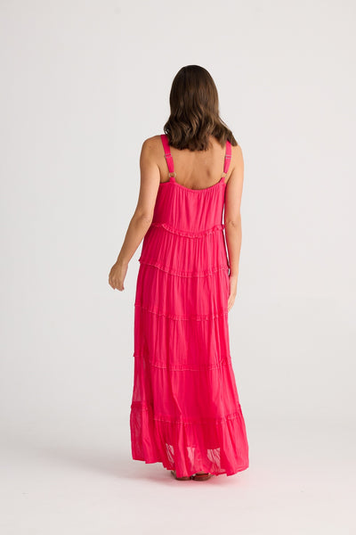 CASTRO MAXI DRESS RASPBERRY