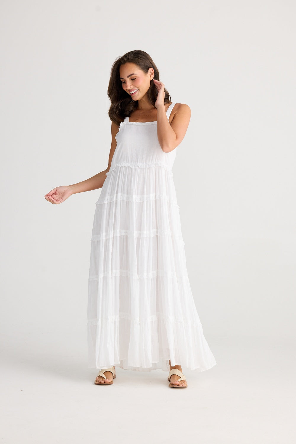 CASTRO MAXI DRESS WHITE