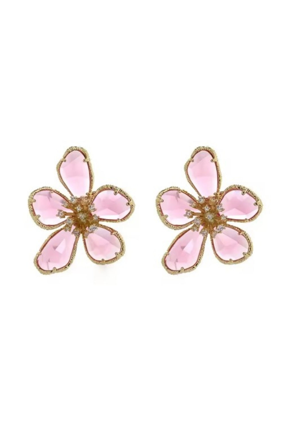 THE CRYSTAL ORCHID EARRINGS PINK