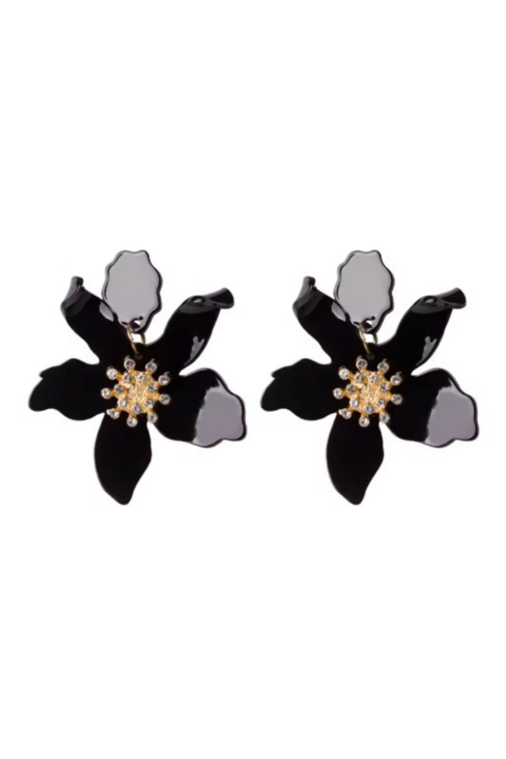 I CAN BUY MYSELF FLOWERS EARRINGS BLACK