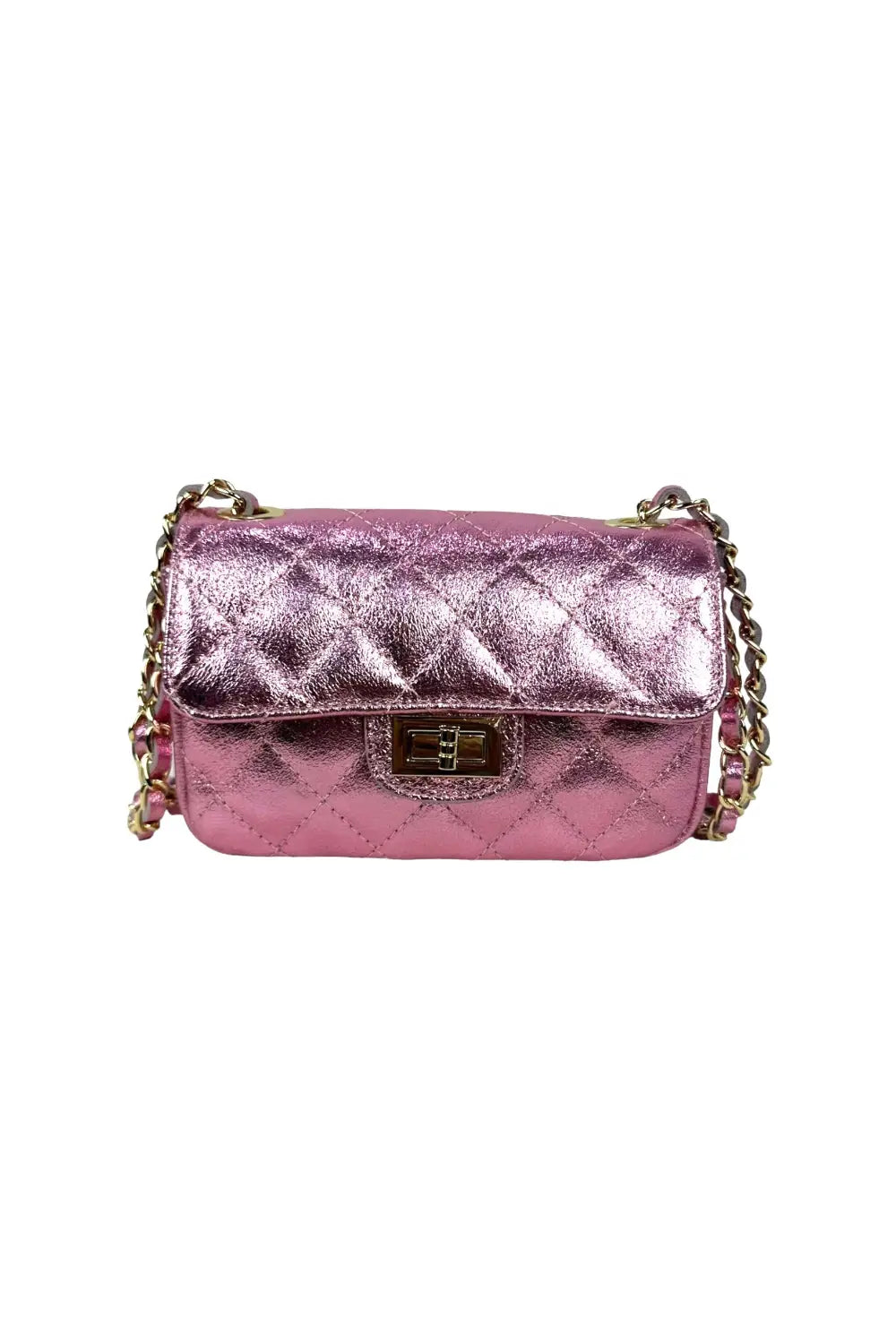 FRANNIE QUILTED CROSS BODY BAG ROSE