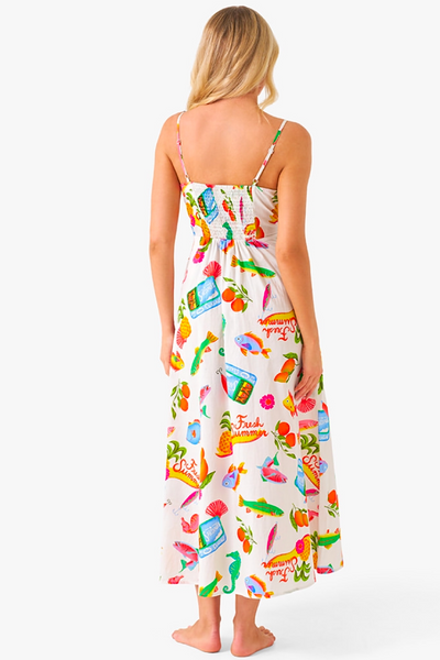 GONE FISHING MIDI DRESS