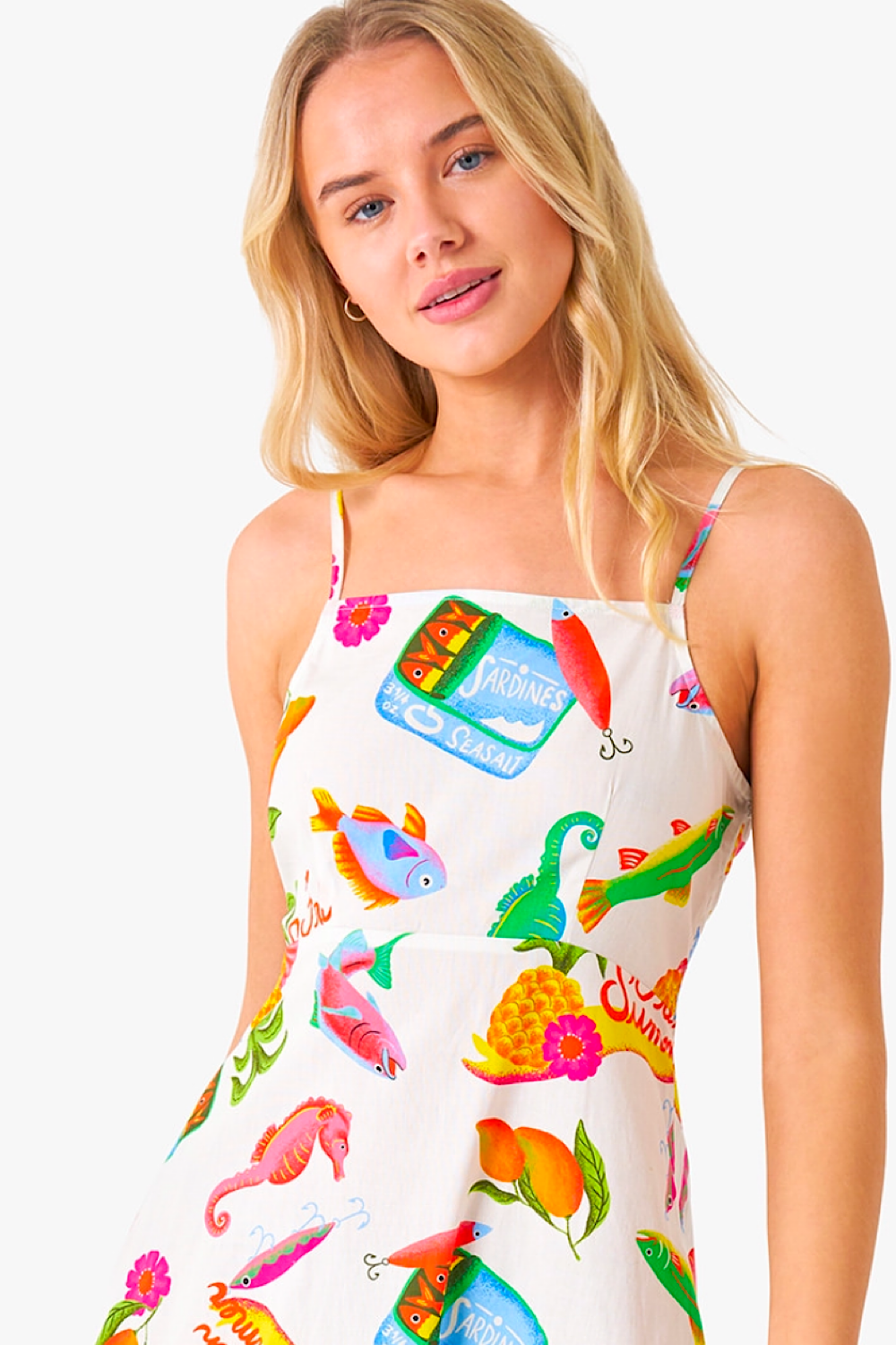 GONE FISHING MIDI DRESS