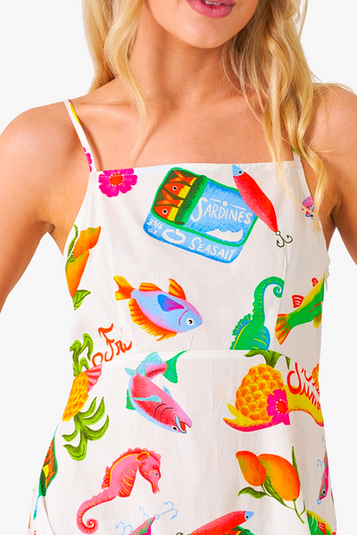 GONE FISHING MIDI DRESS