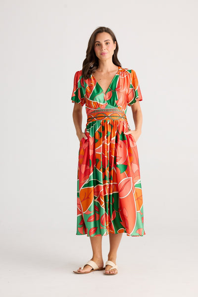 BLOSSOM MIDI DRESS RAINFOREST