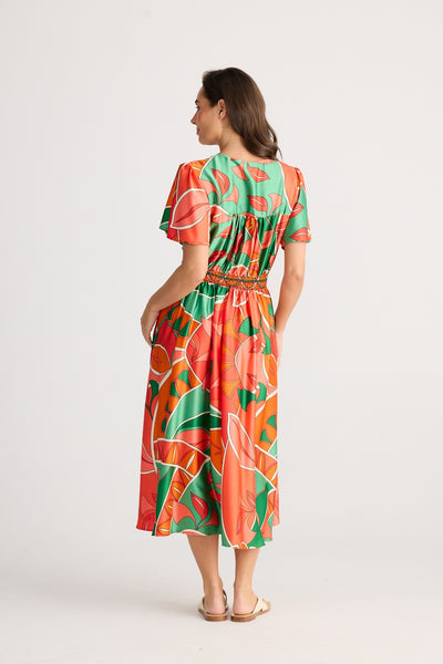 BLOSSOM MIDI DRESS RAINFOREST