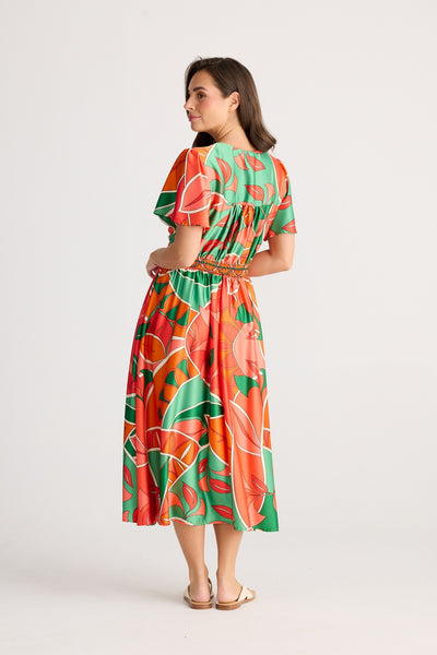 BLOSSOM MIDI DRESS RAINFOREST