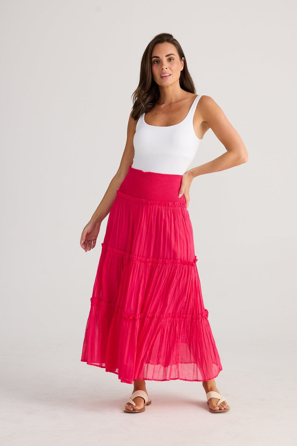 PIER MAXI SKIRT RASPBERRY