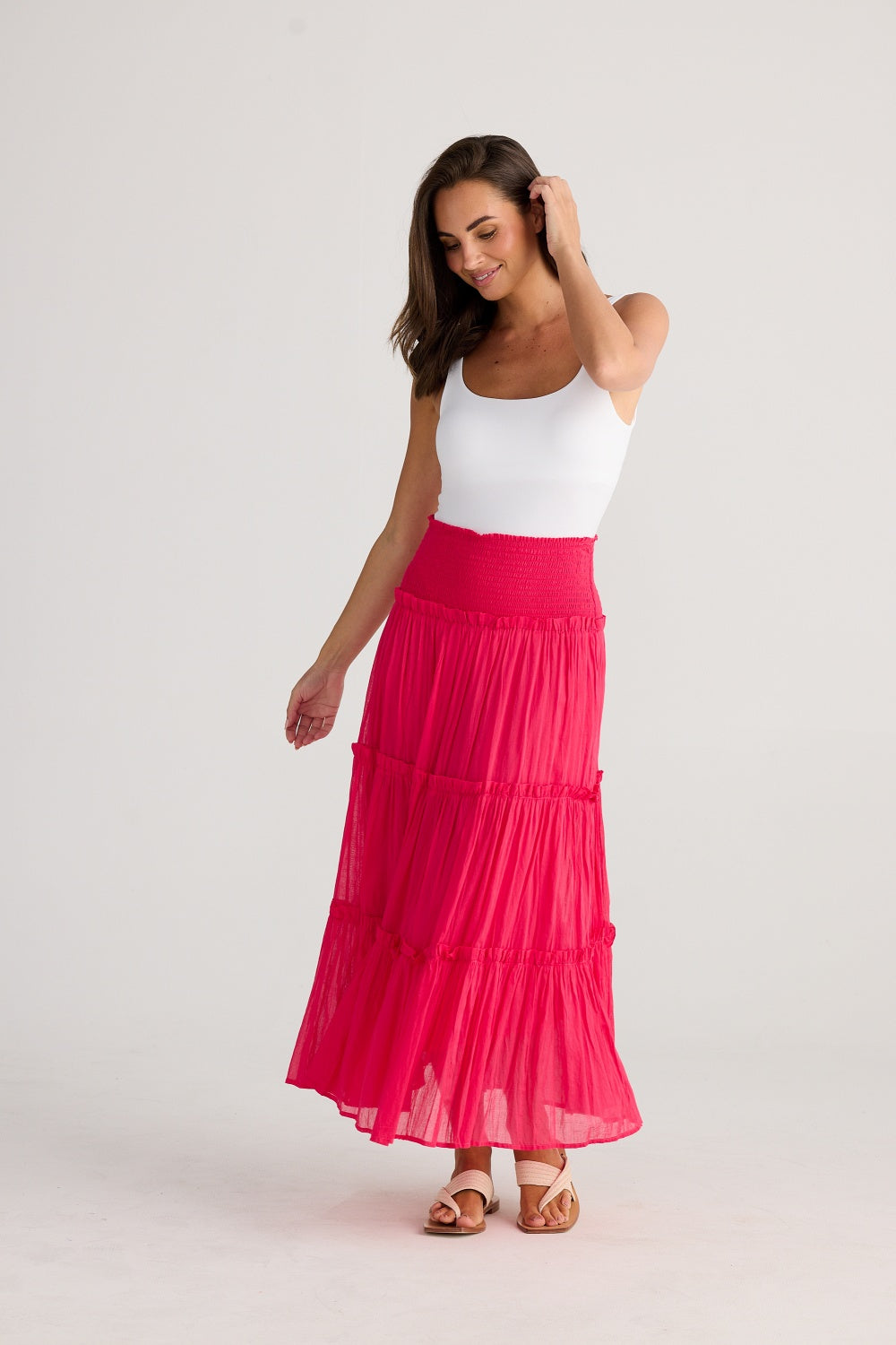 PIER MAXI SKIRT RASPBERRY