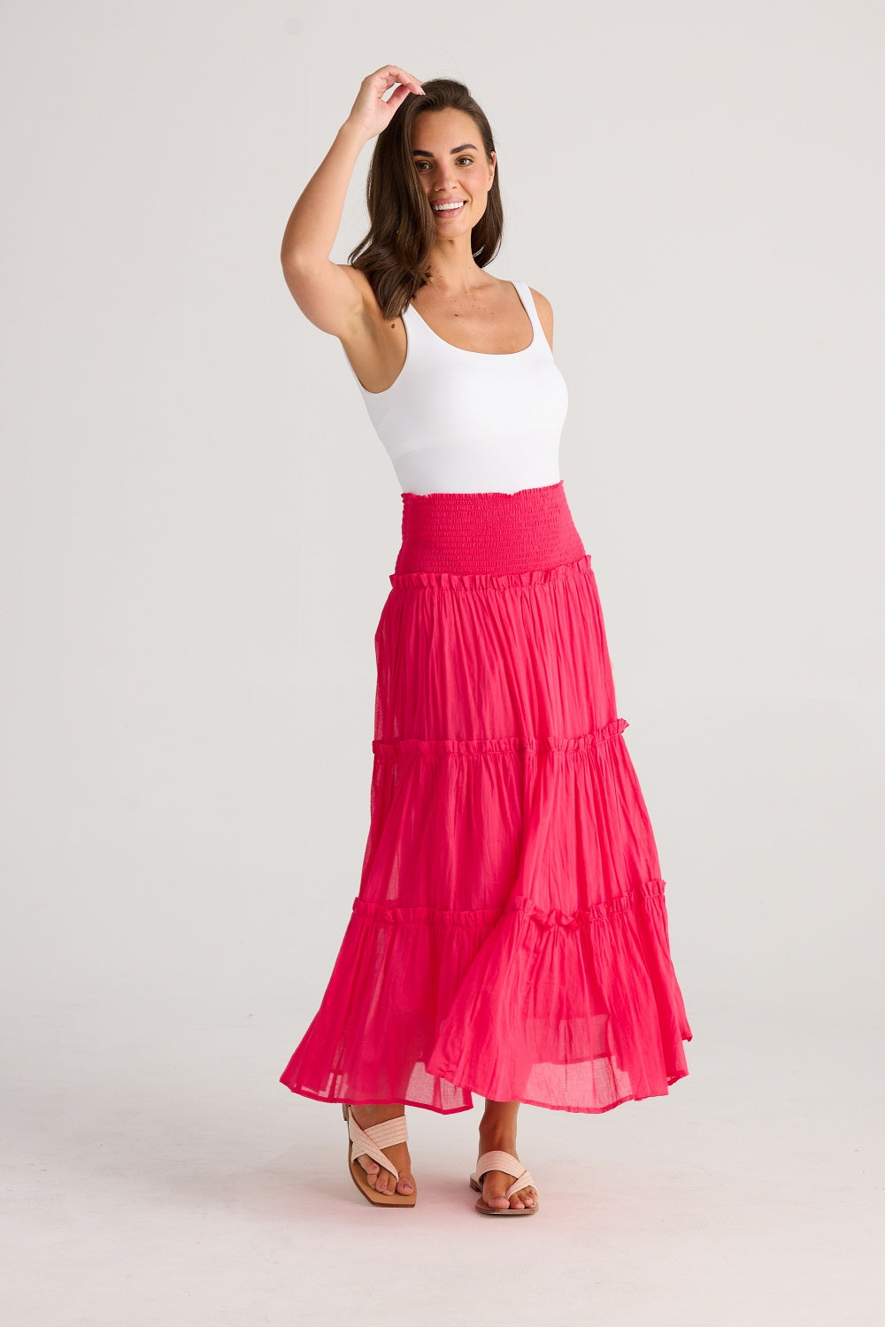 PIER MAXI SKIRT RASPBERRY