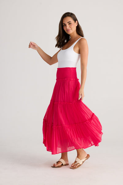 PIER MAXI SKIRT RASPBERRY