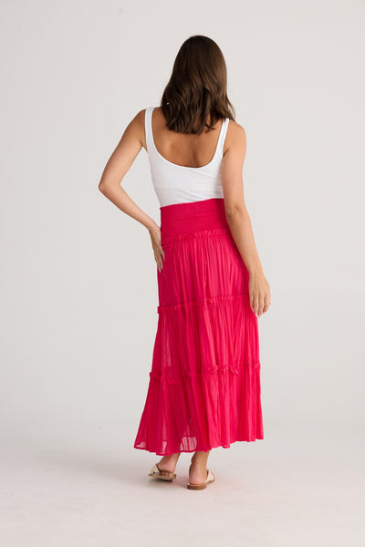 PIER MAXI SKIRT RASPBERRY