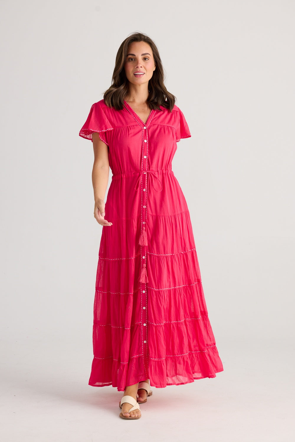 DELILAH MAXI DRESS RASPBERRY