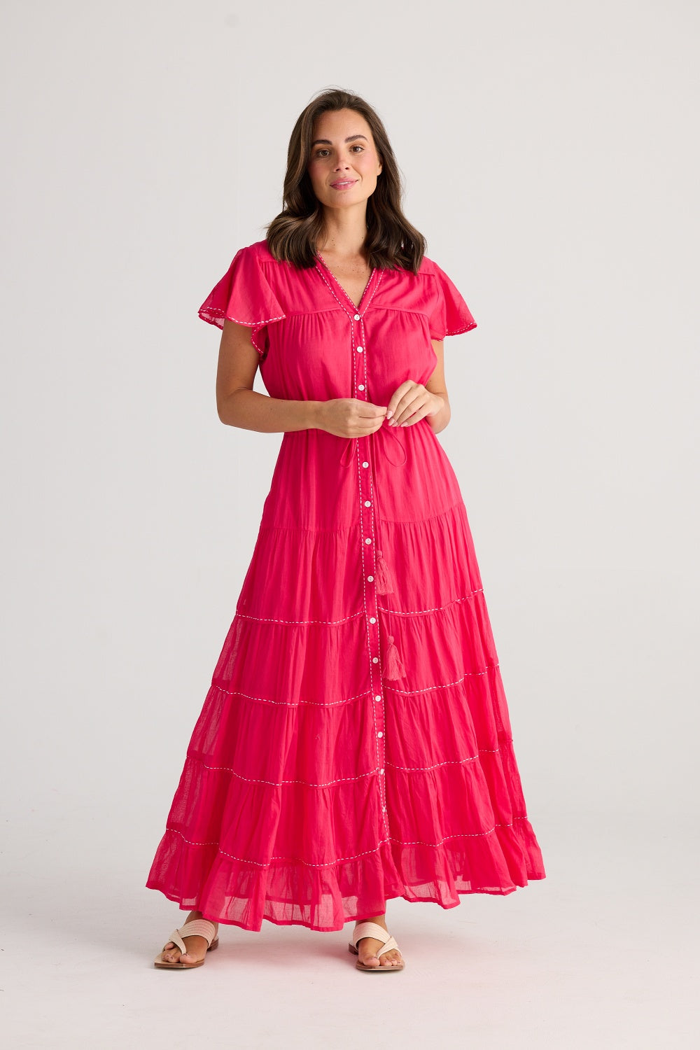 DELILAH MAXI DRESS RASPBERRY