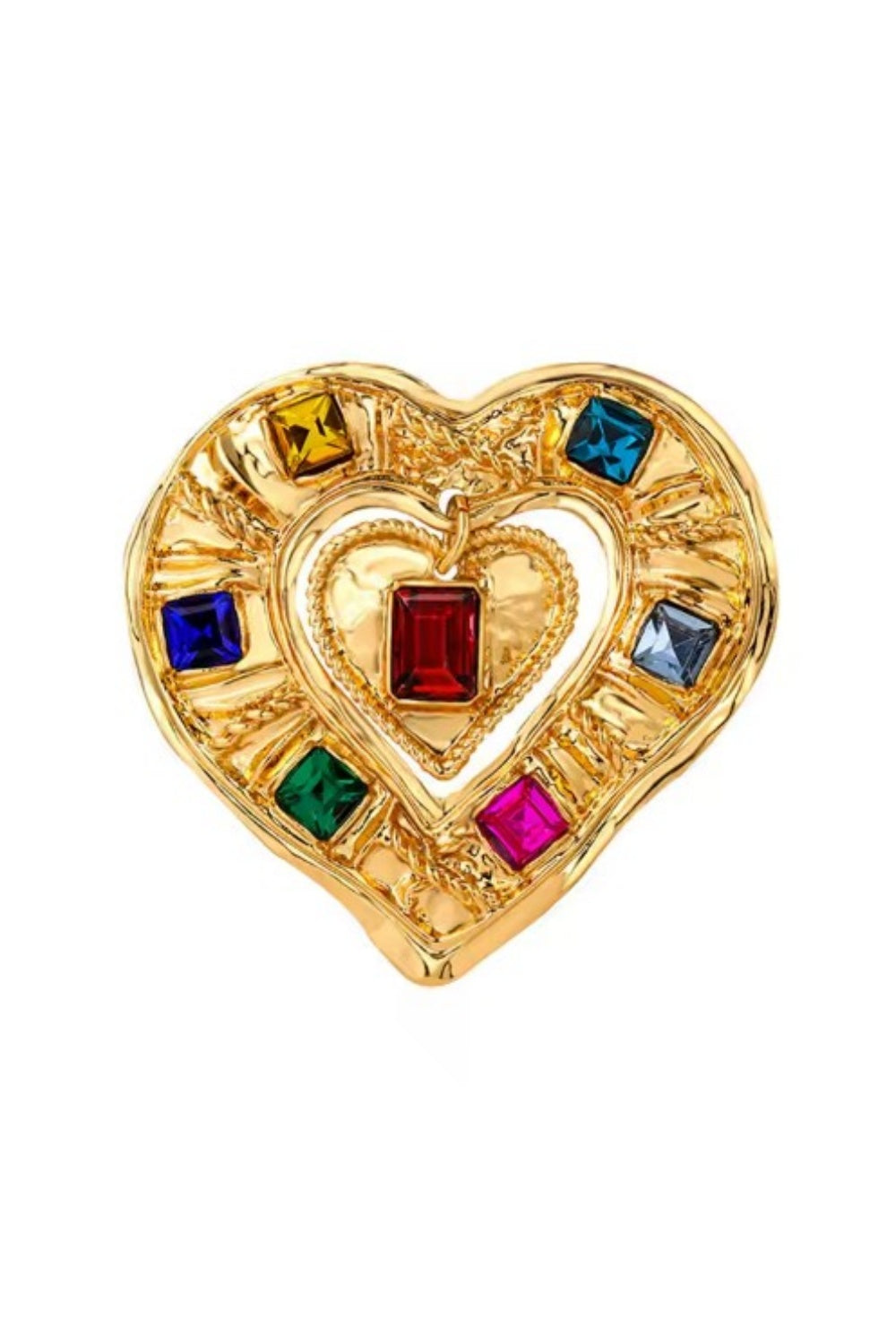 HEART OF GLASS BROOCH