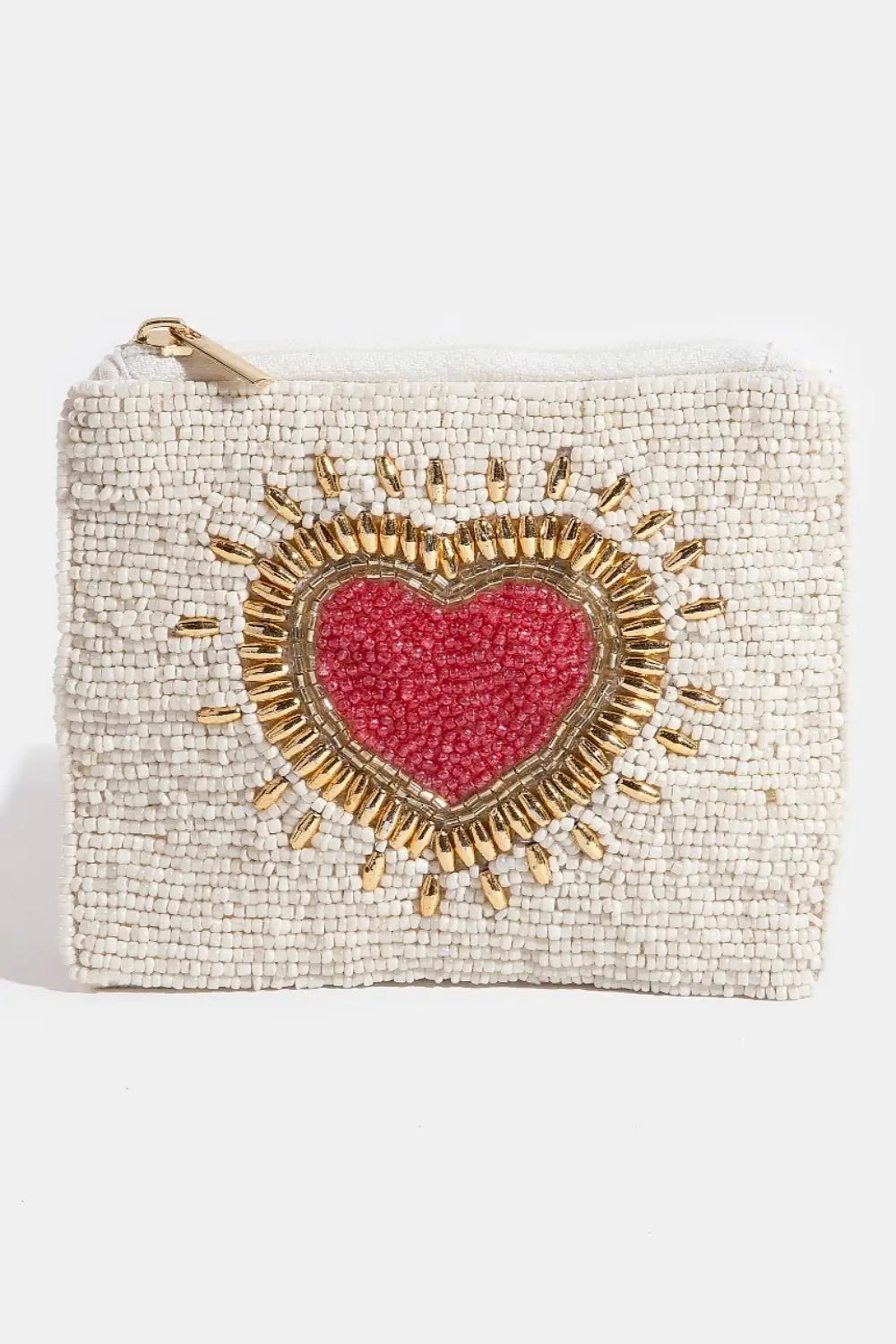 BEADED COIN PURSE HEART