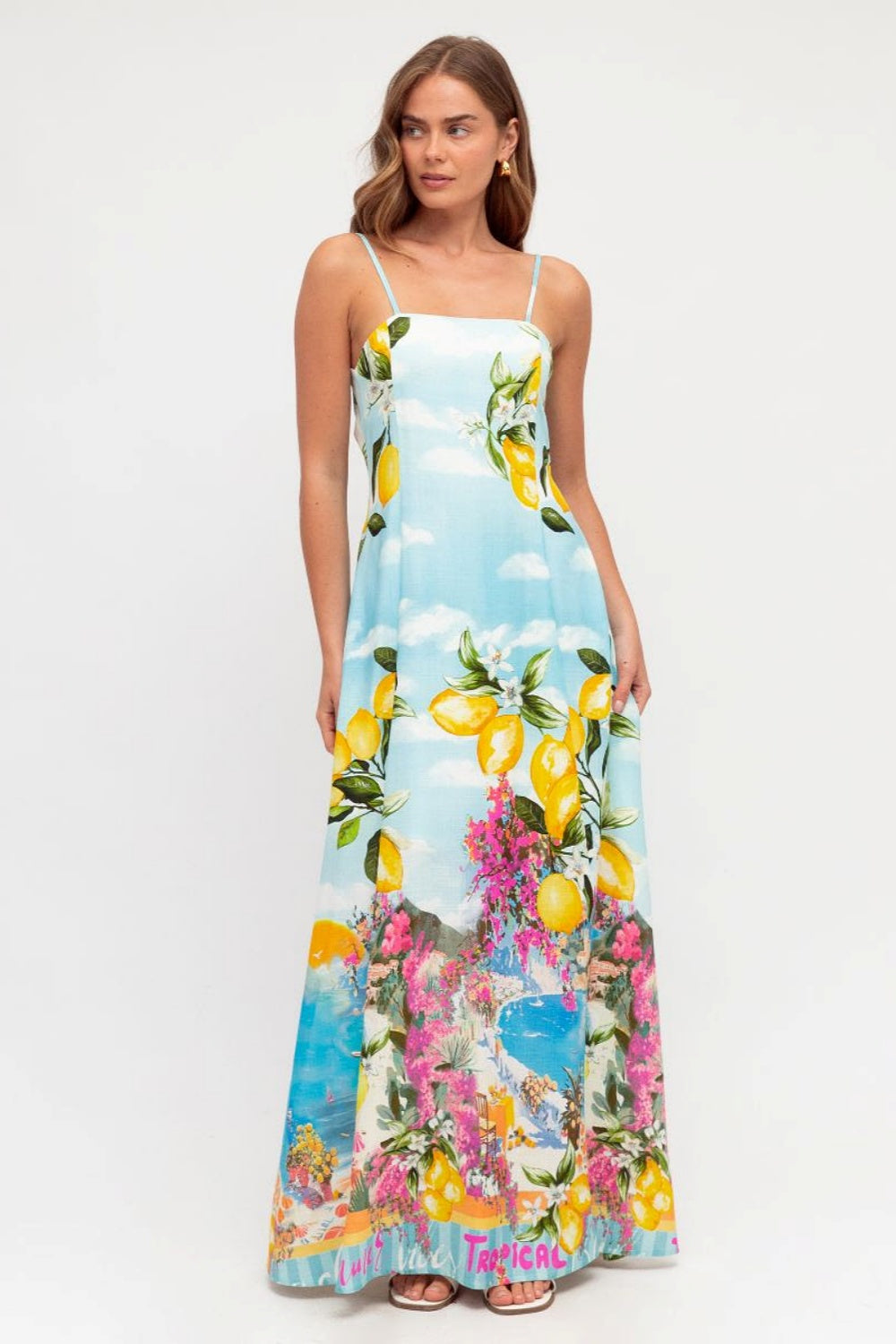 WHEN LIFE GIVES YOU LEMONS MAXI SHIFT DRESS