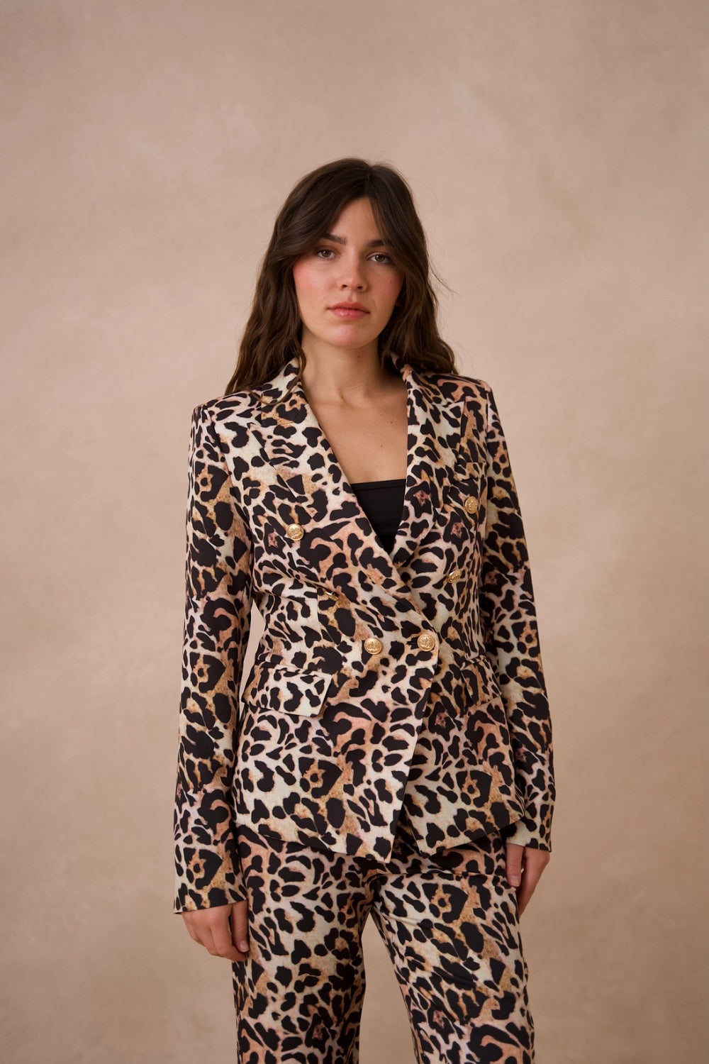 LAYLA LEOPARD DOUBLE BREASTED BLAZER