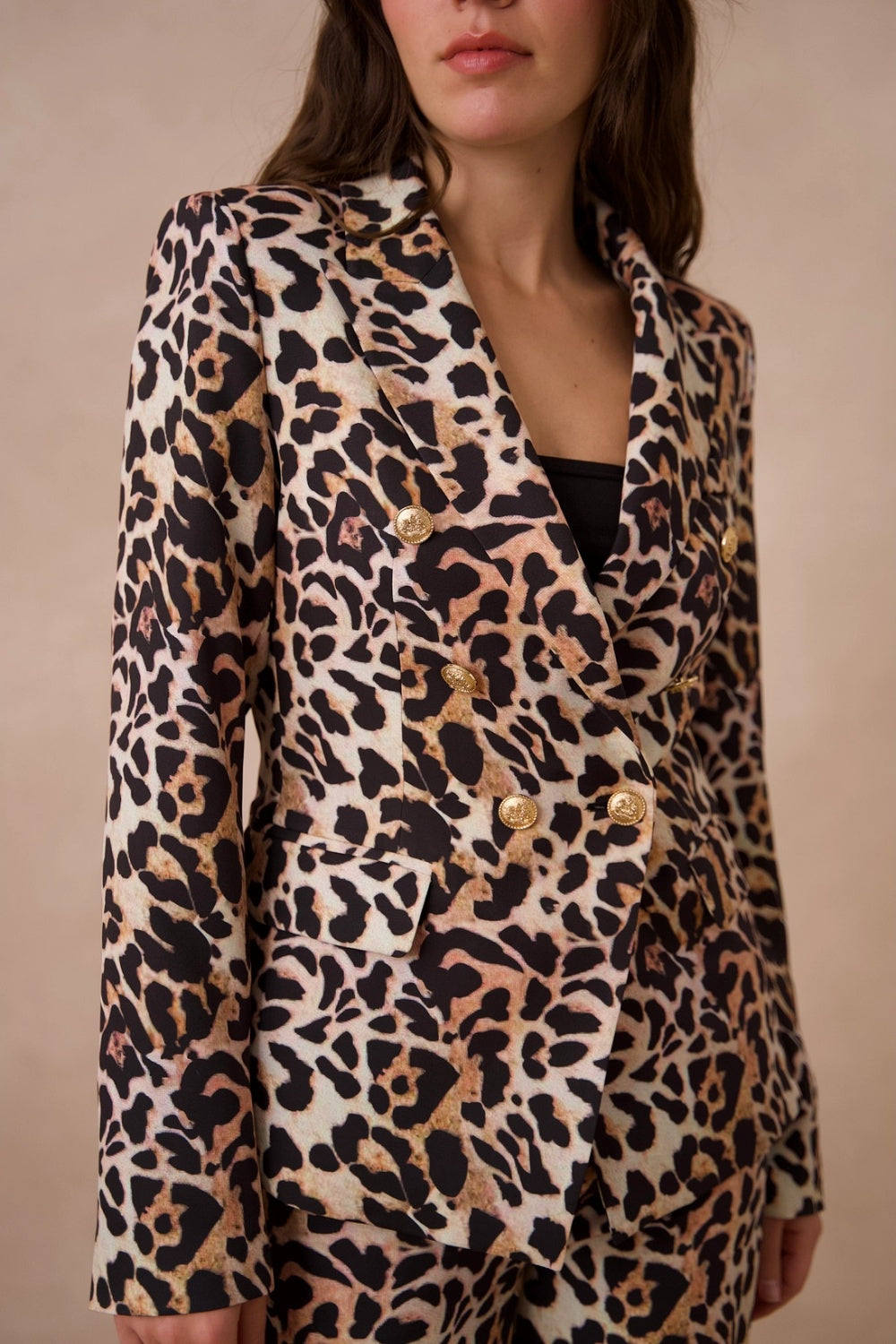 LAYLA LEOPARD DOUBLE BREASTED BLAZER