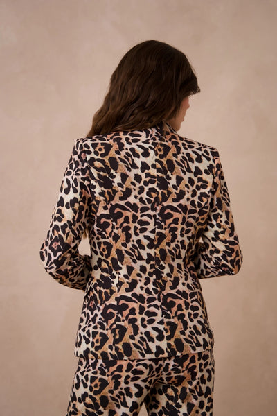 LAYLA LEOPARD DOUBLE BREASTED BLAZER