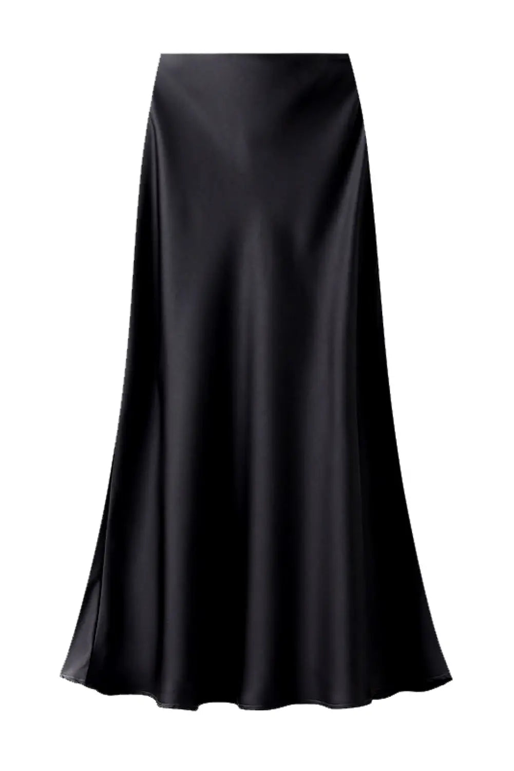 THE SATIN SLIP SKIRT BLACK