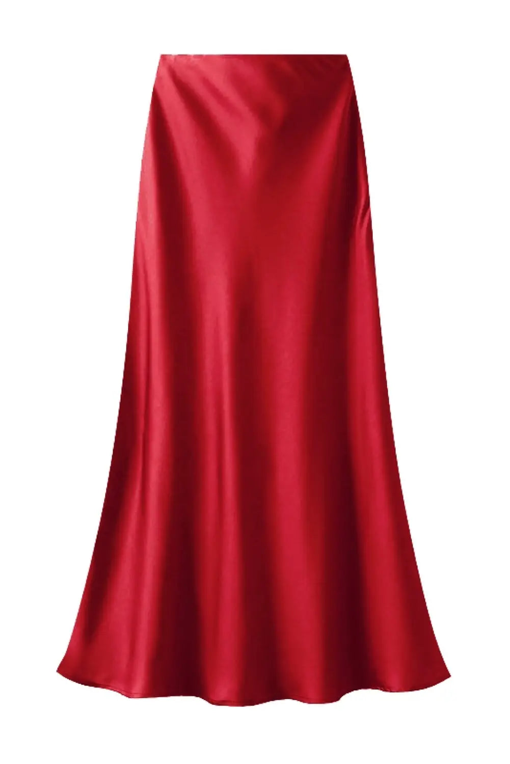 THE SATIN SLIP SKIRT RED