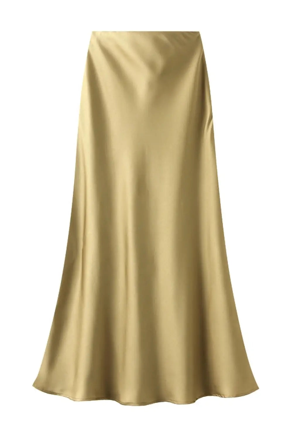 THE SATIN SLIP SKIRT GOLD