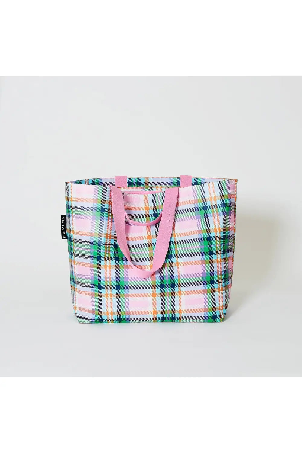 MEDIUM TOTE PLAID