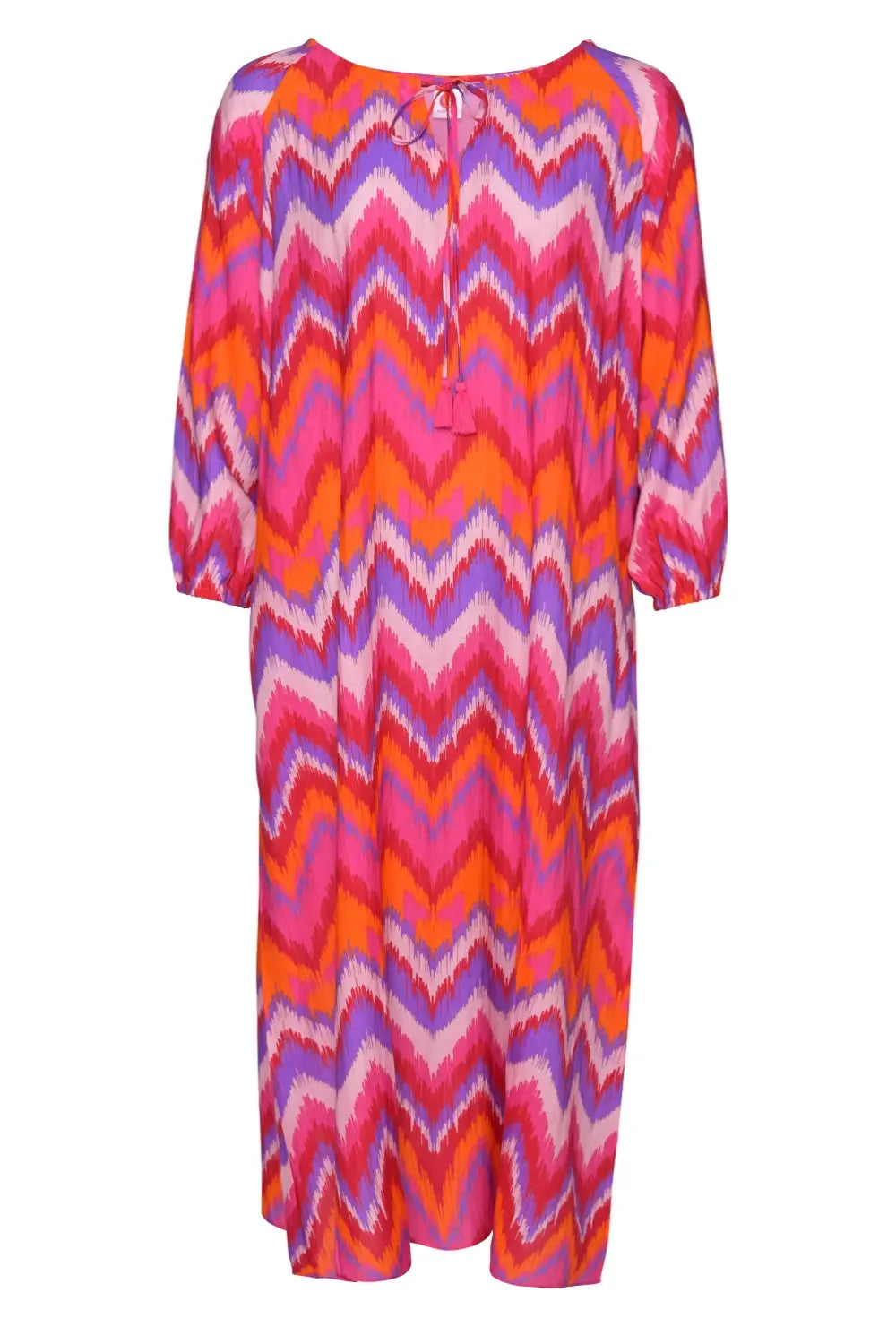 MEGAN C DRESS NEON ZIG ZAG