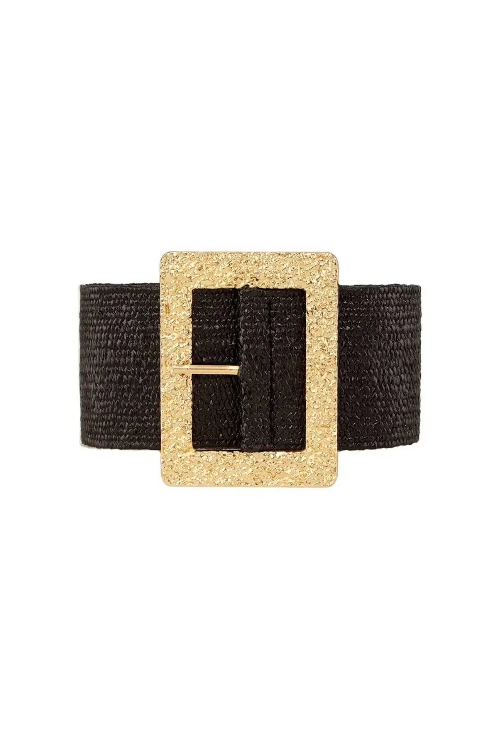 THE HAMMERED BUCKLE BELT BLACK