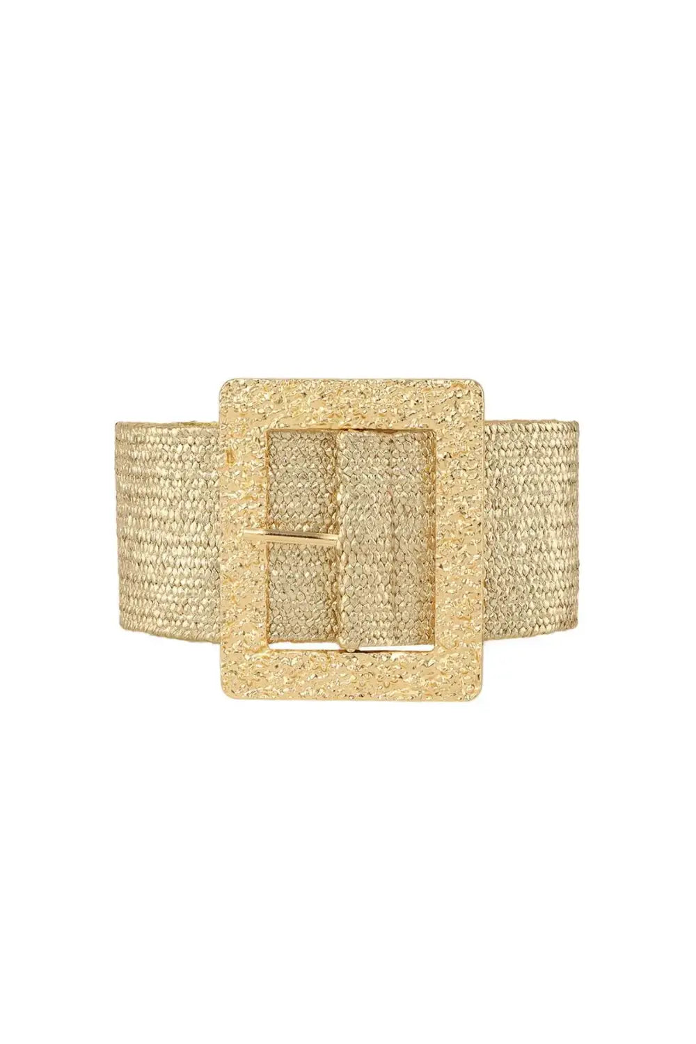 THE HAMMERED BUCKLE BELT GOLD