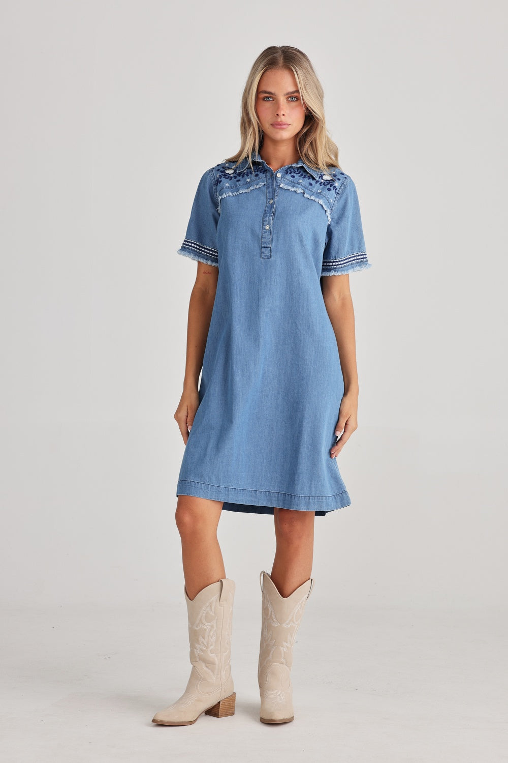 MYRA DENIM DRESS