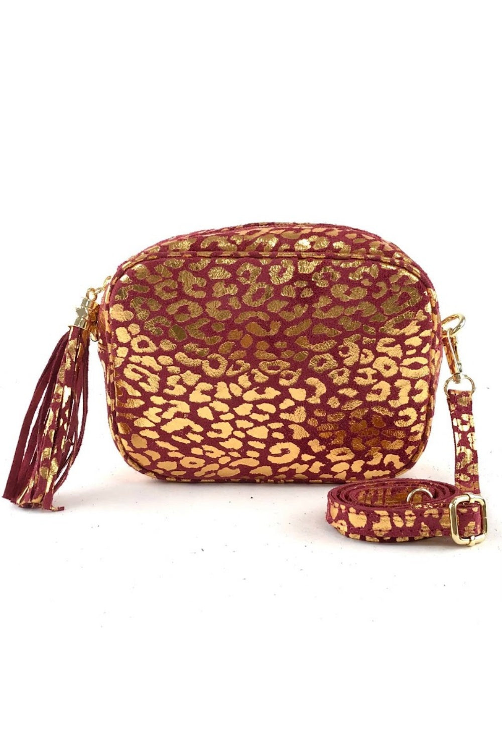 PARIS LAMINITO CROSS BODY BAG ANIMALIER BORDO