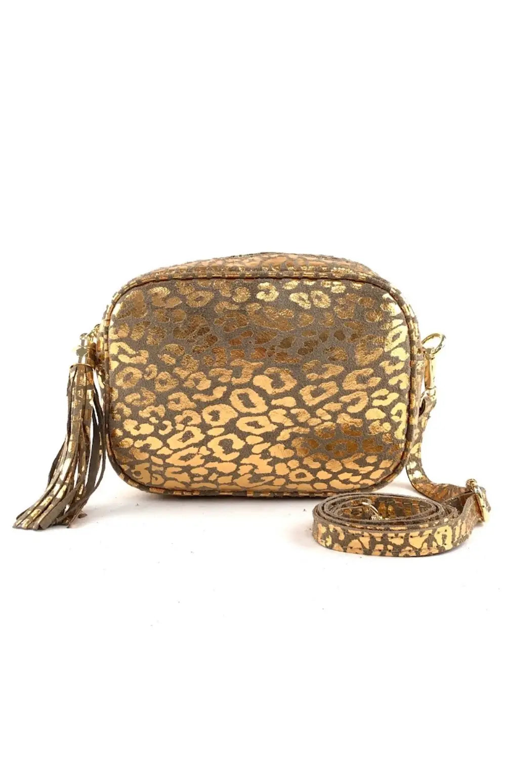 PARIS LAMINITO CROSS BODY BAG ANIMALIER TAUPE