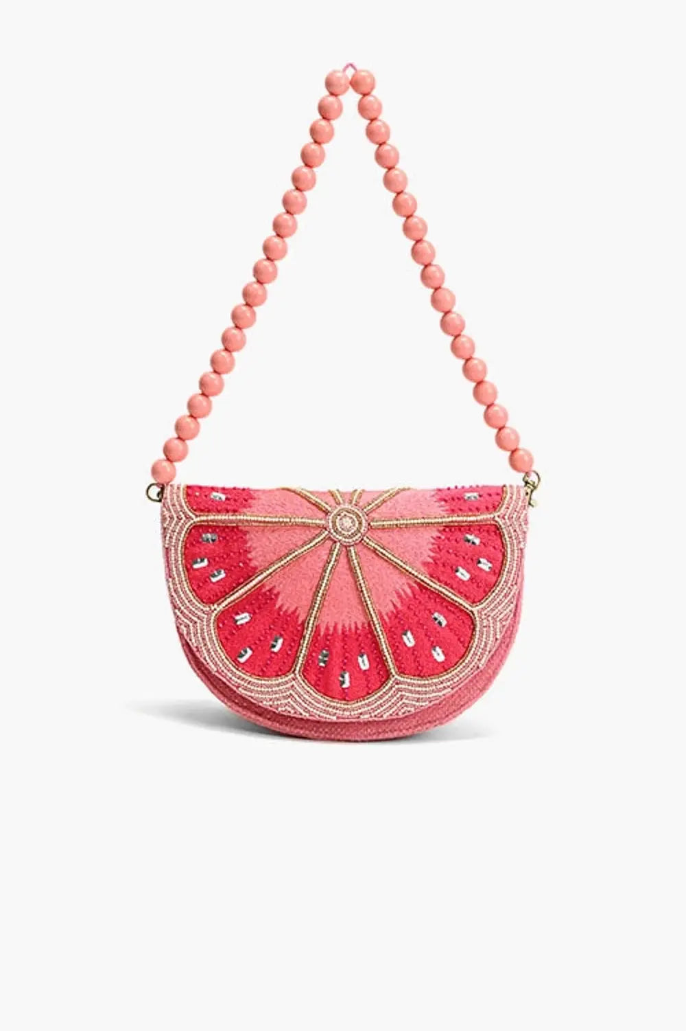 PINK LEMONADE BEADED BAG