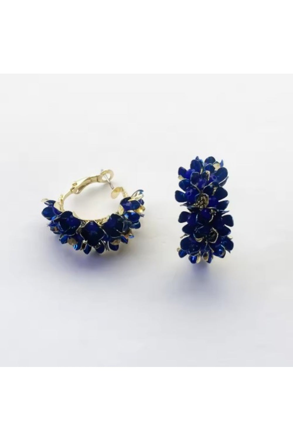 PRETTY PETAL EARRINGS NAVY