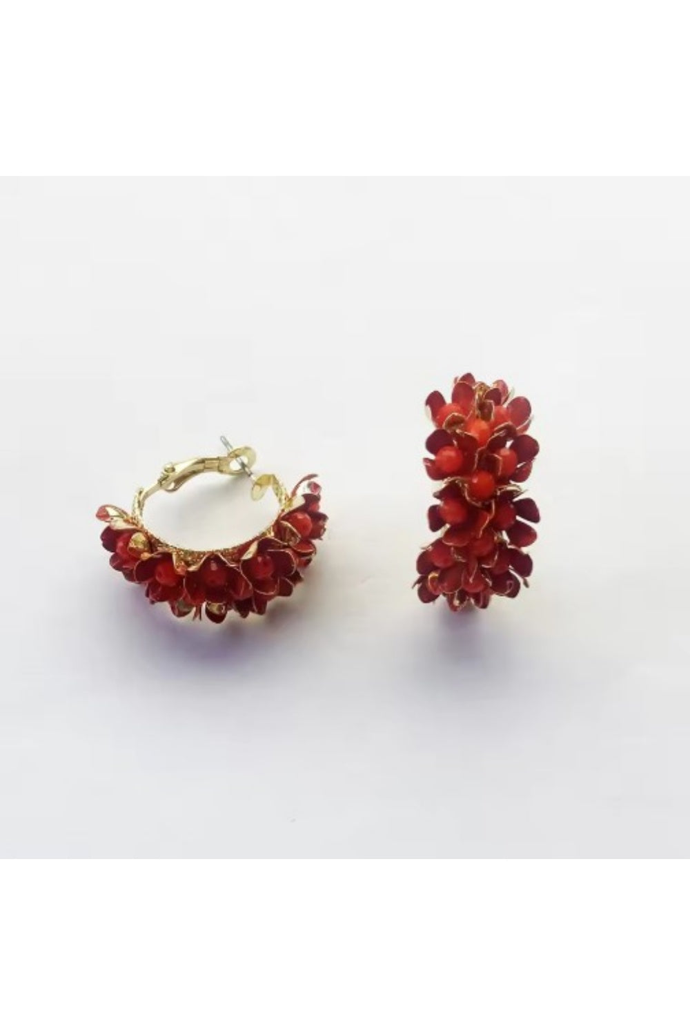 PRETTY PETAL EARRINGS RED