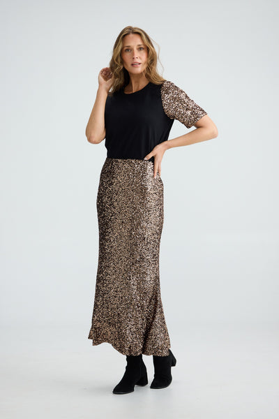 RITZ MAXI SKIRT BRONZE