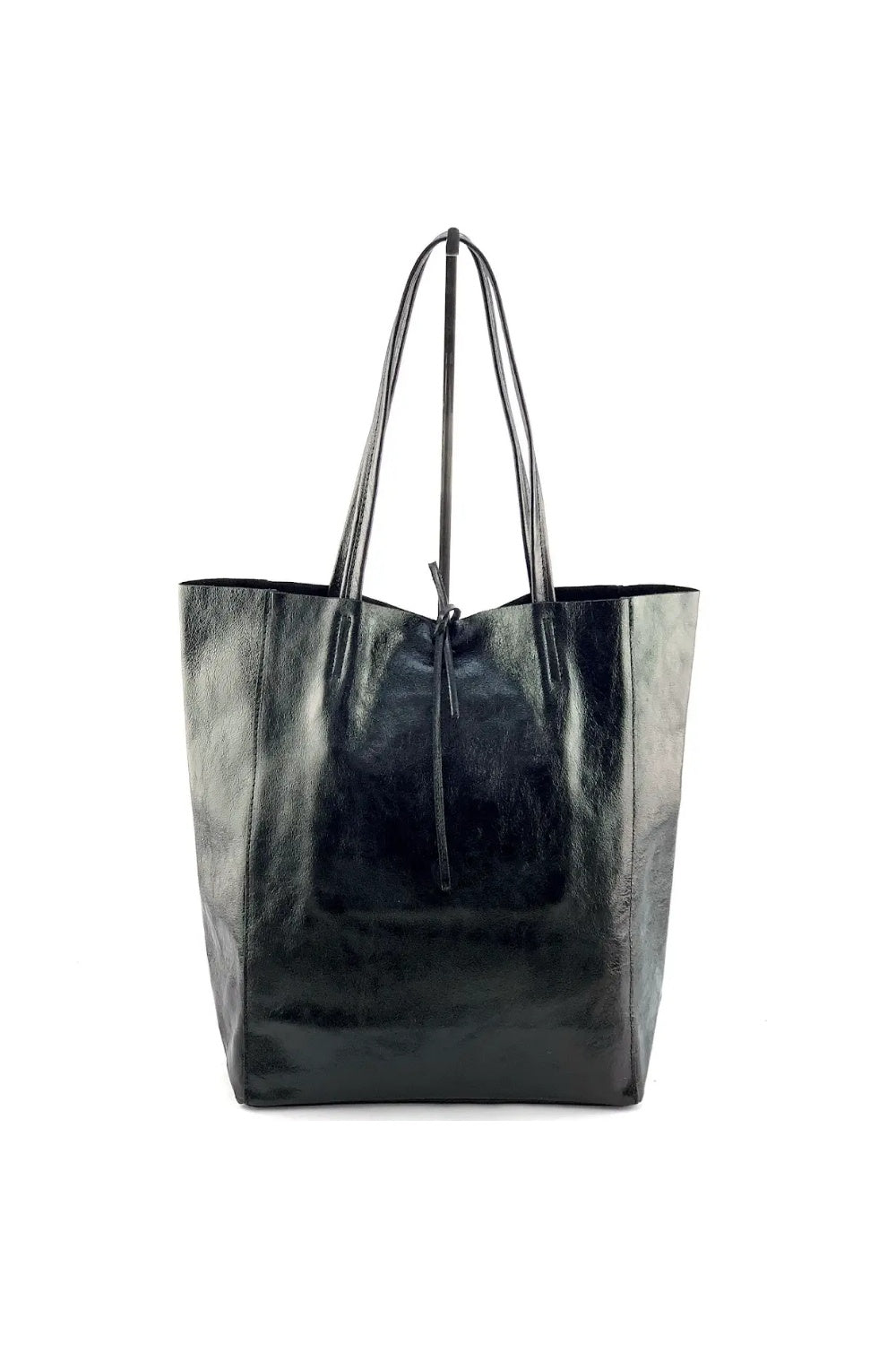 METALLIC SHOPPER NERO