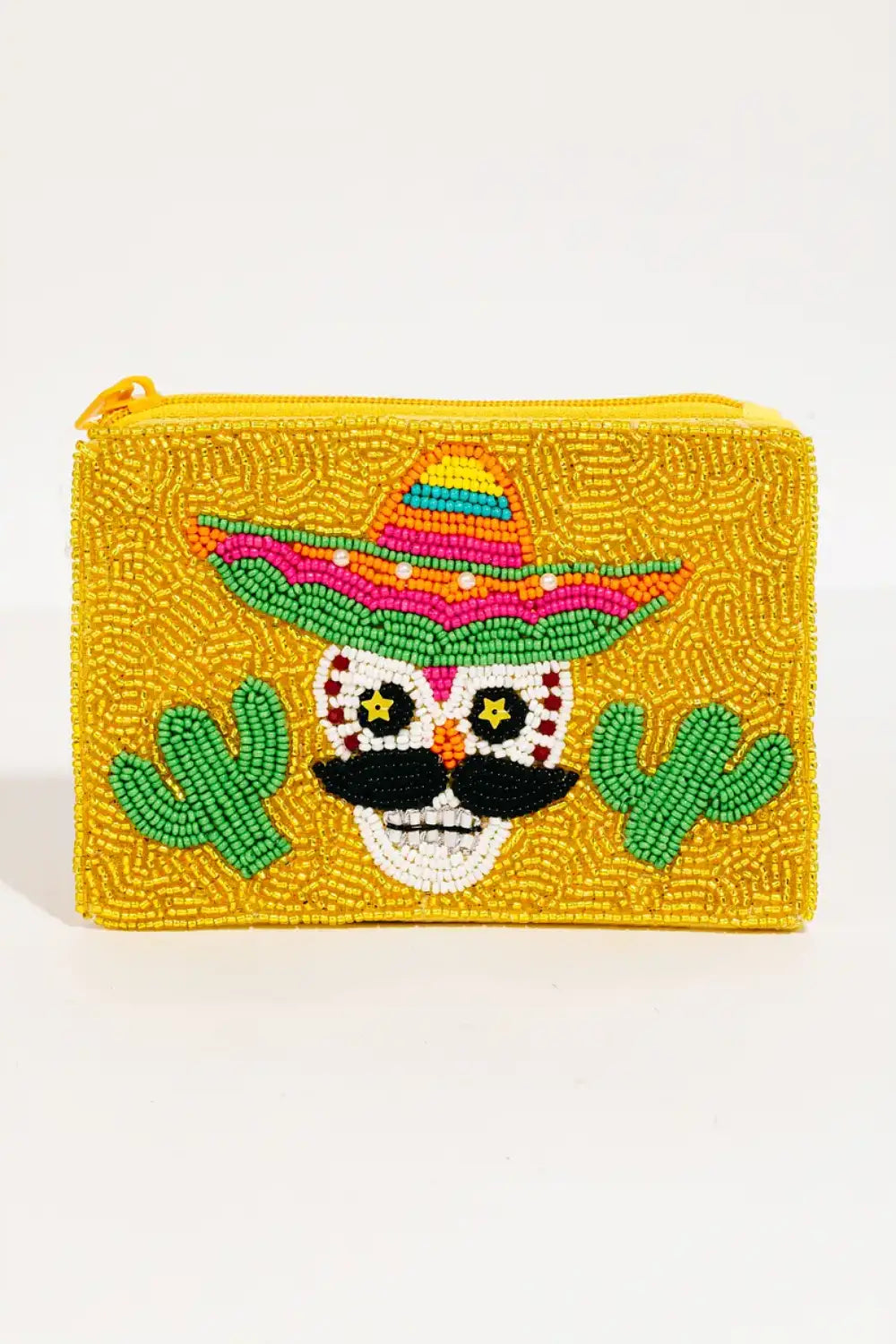 BEADED COIN PURSE CACTUS