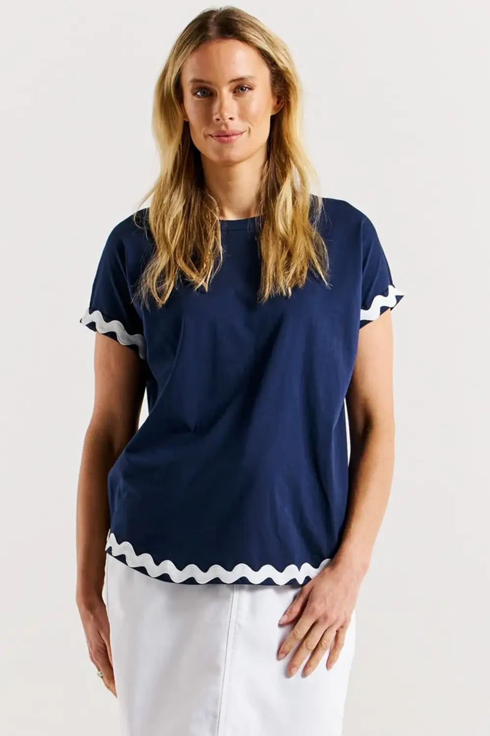 SUNNY TEE NAVY & WHITE