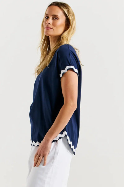 SUNNY TEE NAVY & WHITE