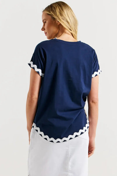 SUNNY TEE NAVY & WHITE