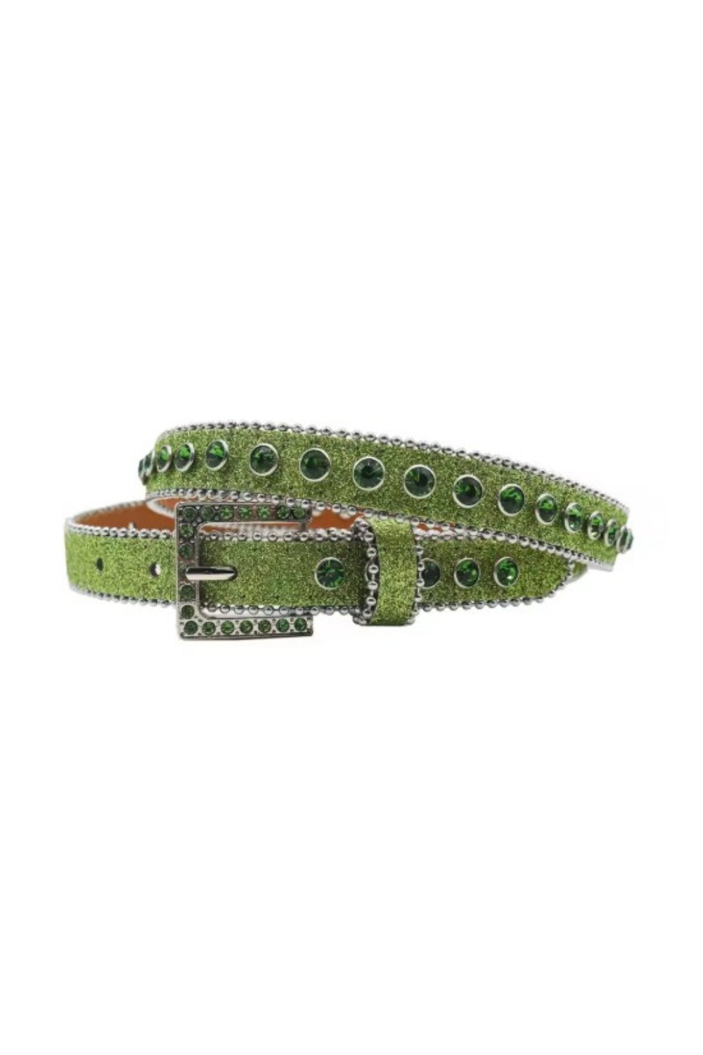 THE DOLLY BELT LIME GLITTER