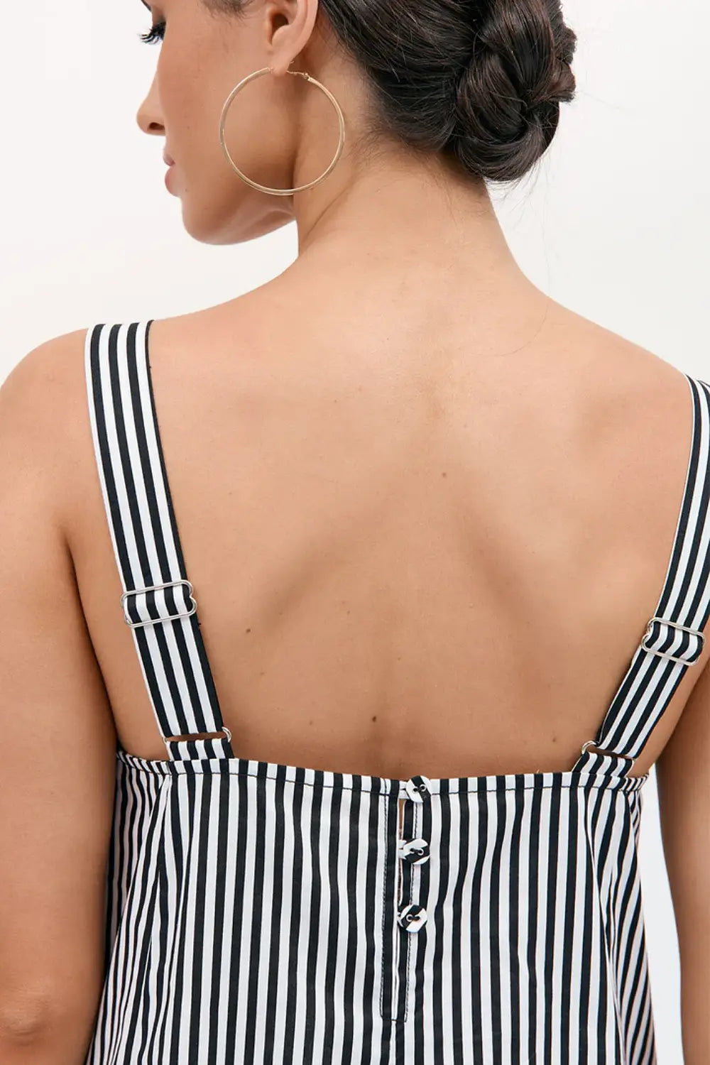 SHAY STRIPE TULIP HEM MIDI DRESS