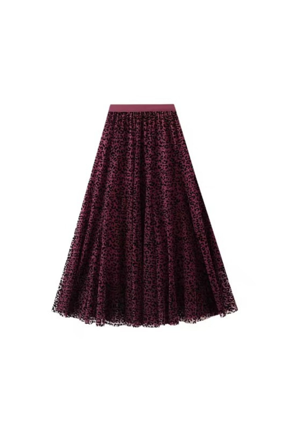 THE VELVETEEN LEOPARD SKIRT PINK